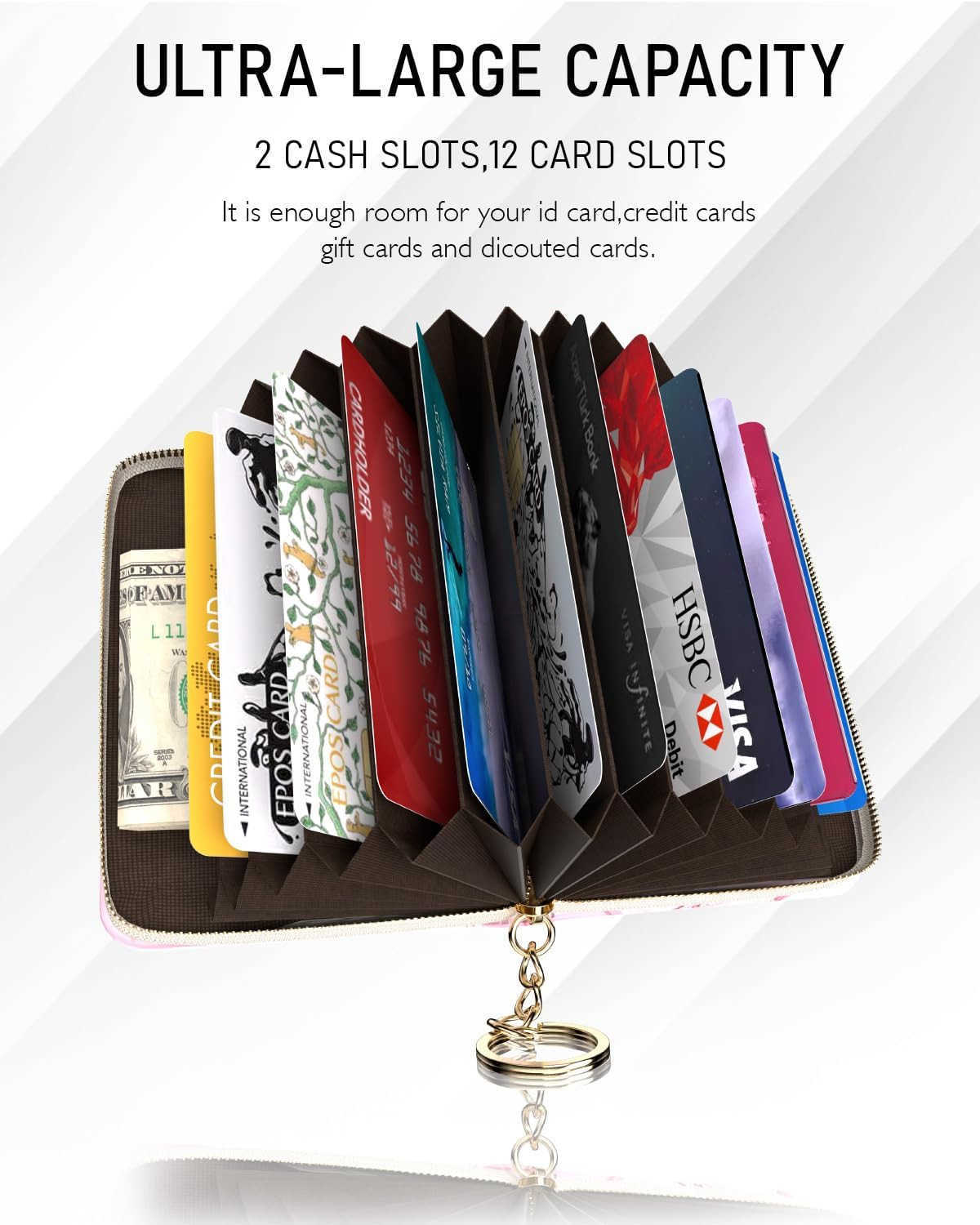 Holder Stylish RFIDBlocking Womens Slim Wallet Perfect for Business and Everyday Use Keep Your Belongings Safe and Organized Pink Marble Z250906