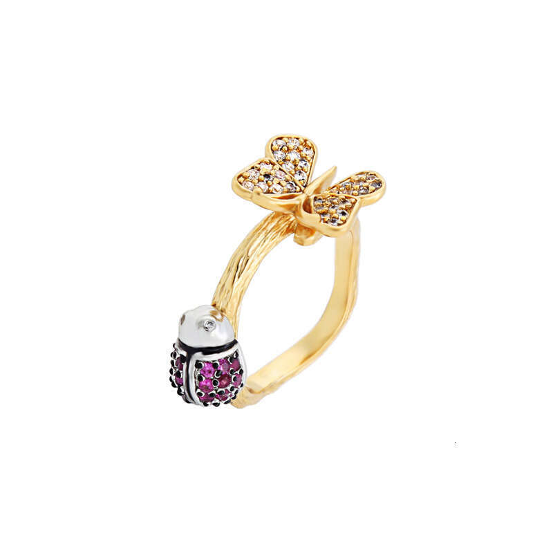 DHpet Fashion - Creative Butterfly & Ladybug Rings for Women in Korean Style