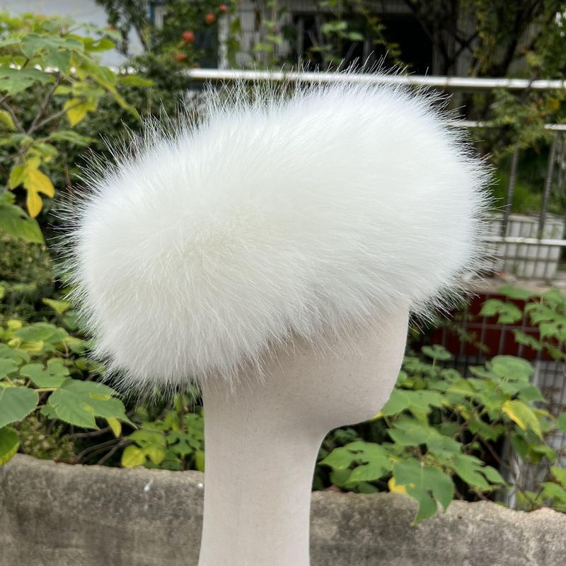 Free shipping hot sales new Light luxury and fashionable furry top hat with an empty headband thickened and warm headband no top hat for children in w