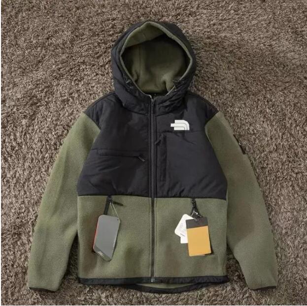 Men Polar Jacket Designer Fleece Hooded Jacket Leisure Thickened Collar Cotton Cardigan Fashion Outdoor Sport Windbreaker Warm Coat Top