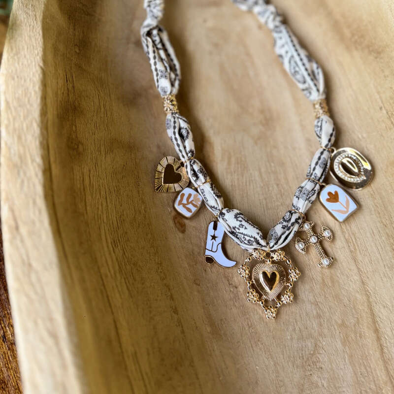 DH collections Dopamine - Inspired Floral Titanium Steel Necklace for Summer