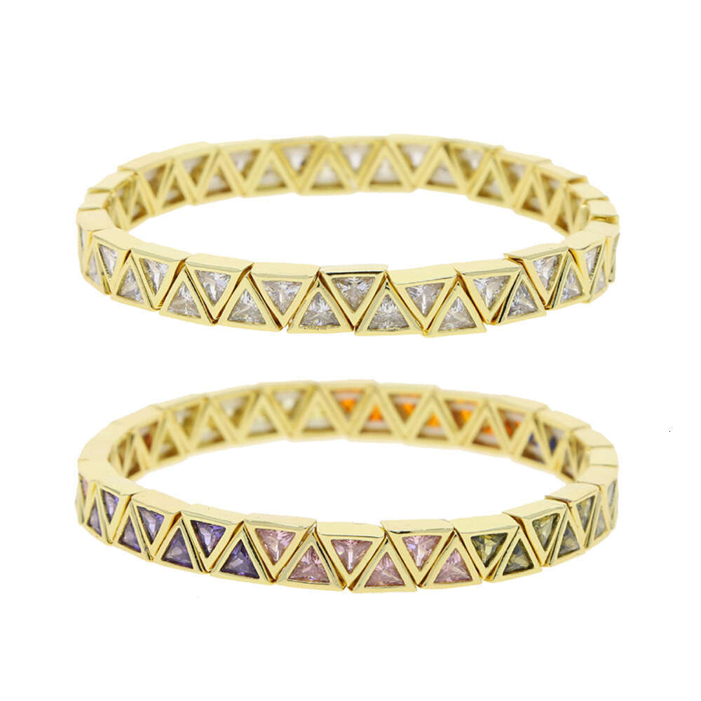 DHpet New European - American Style Triangular Zircon Elastic - cord Bracelet
