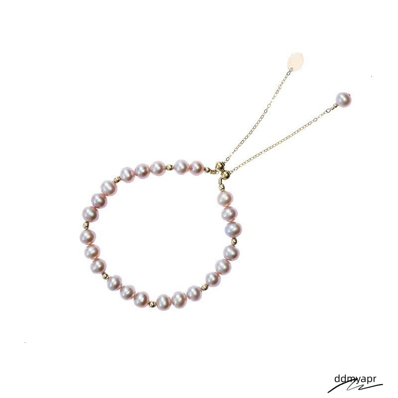 French Simple Freshwater Pearl Bracelet Female Grape Purple Pearl 14K Ddmydec Gold Design Light Adjustable Bracelet