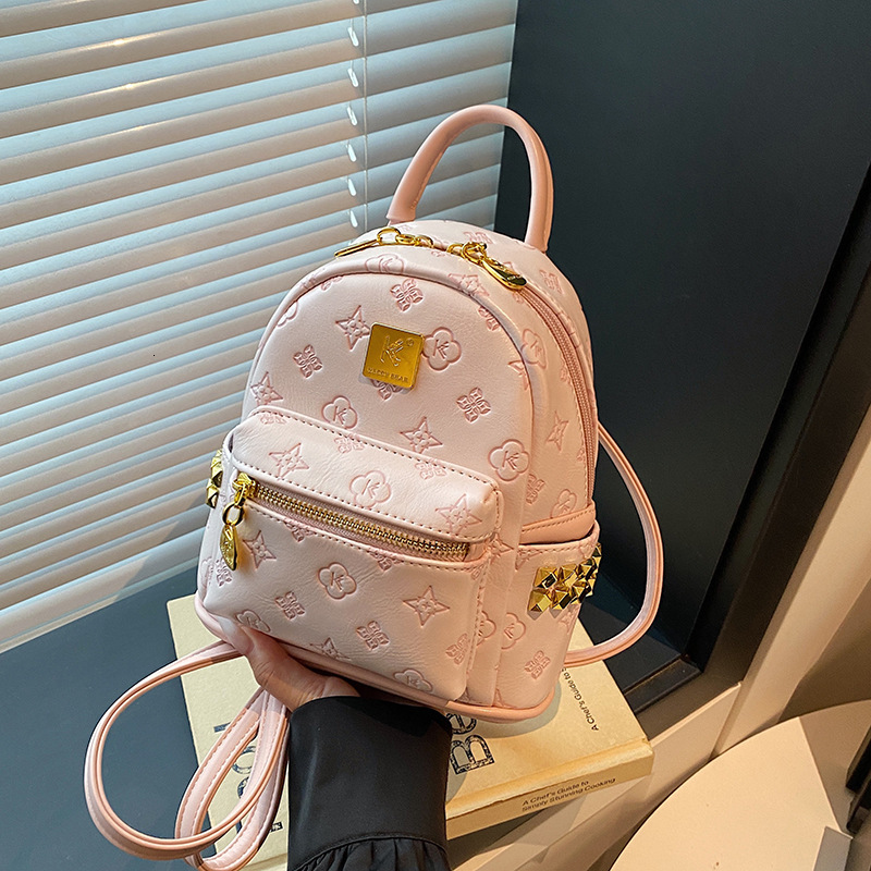 Bags designer women printed backpack tote bag Rivet classic new Luxury Bag polyester large capacity leather