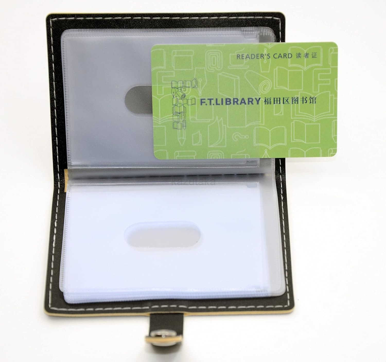 CARD holder wallet for womenman soft leather business card holder card case organizer bag with 20 card sleeves insideGray Z250906