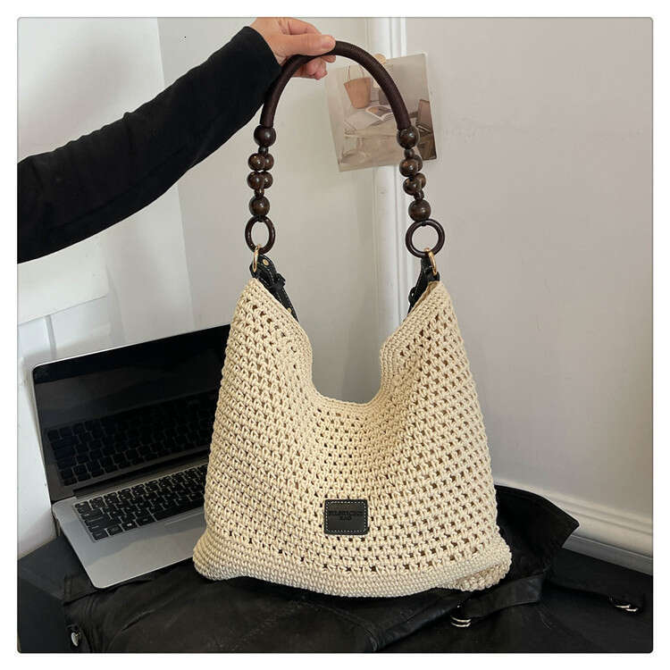 Straw Woven Korean Style Imitation Rattan Tote Niche Design Fashion Women's Shoulder Crossbody Bag