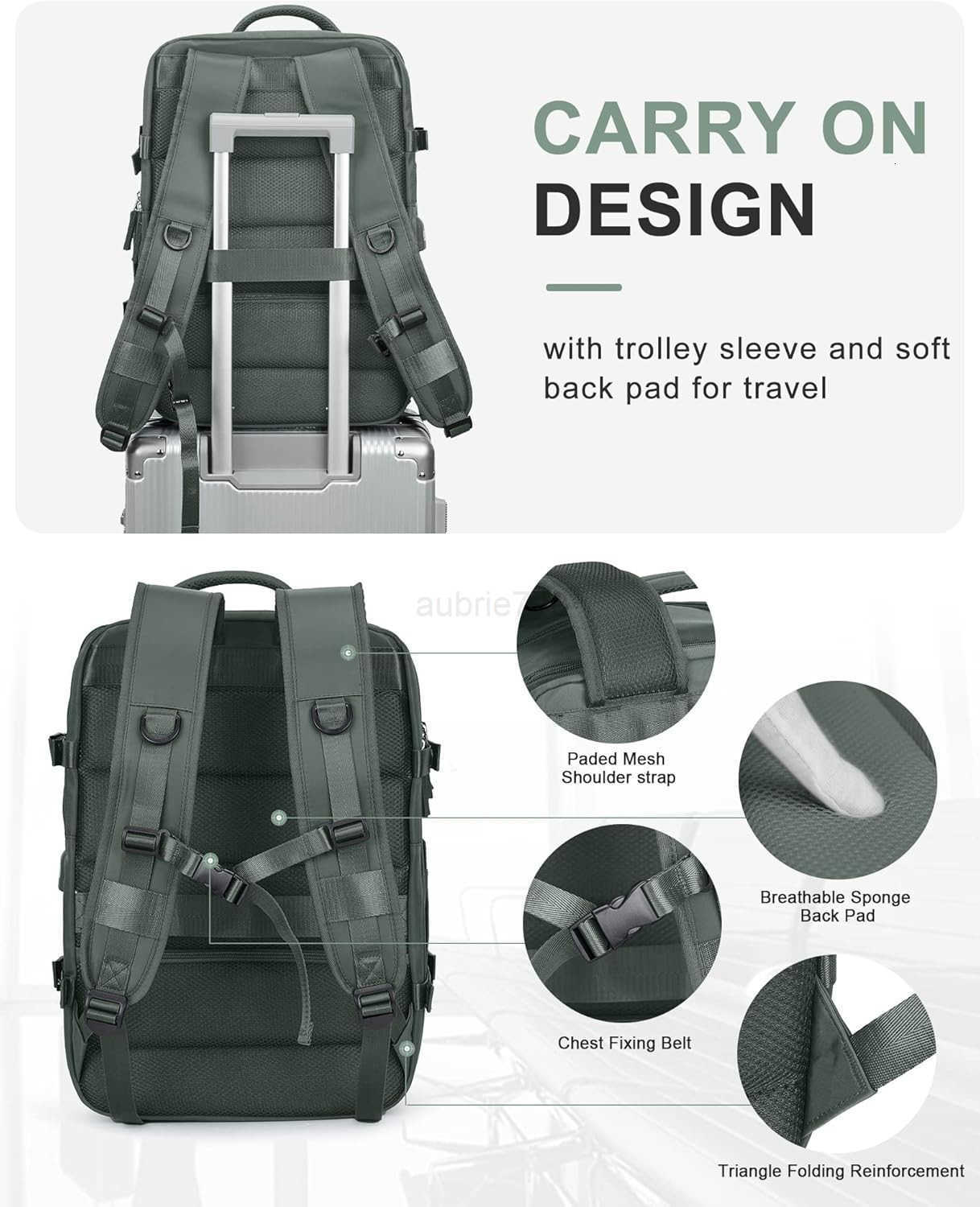 Large Travel Backpack Carry on Flight Approved Laptop Work Business Backpack for Women Men Mochila de ViajeZ250906