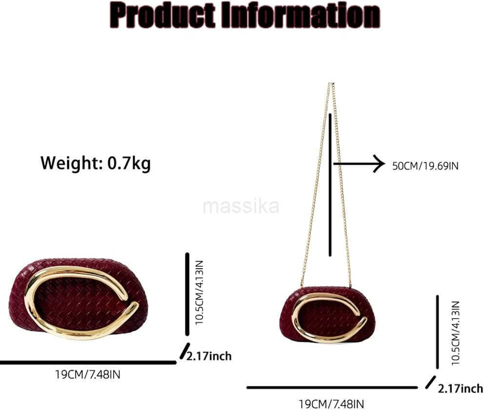 Clutch Purses for Women EveningWedding Chic Woven Bag Formal PU Leather Purse Designer Handbags for Party Prom M250906