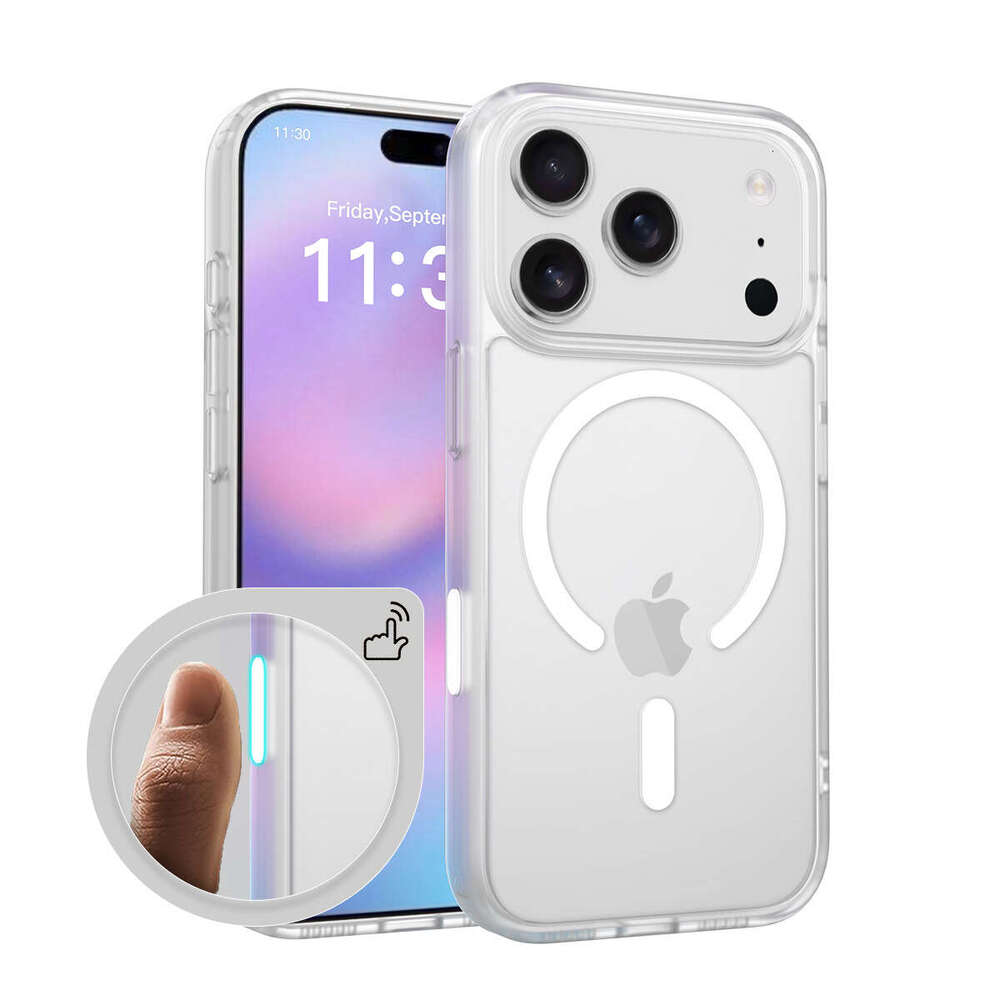 DHelectronics Suitable for Apple 17 Phone Matte Semi-Transparent Magnetic with Camera AI Button 16 Pro Max Shockproof Protective Case