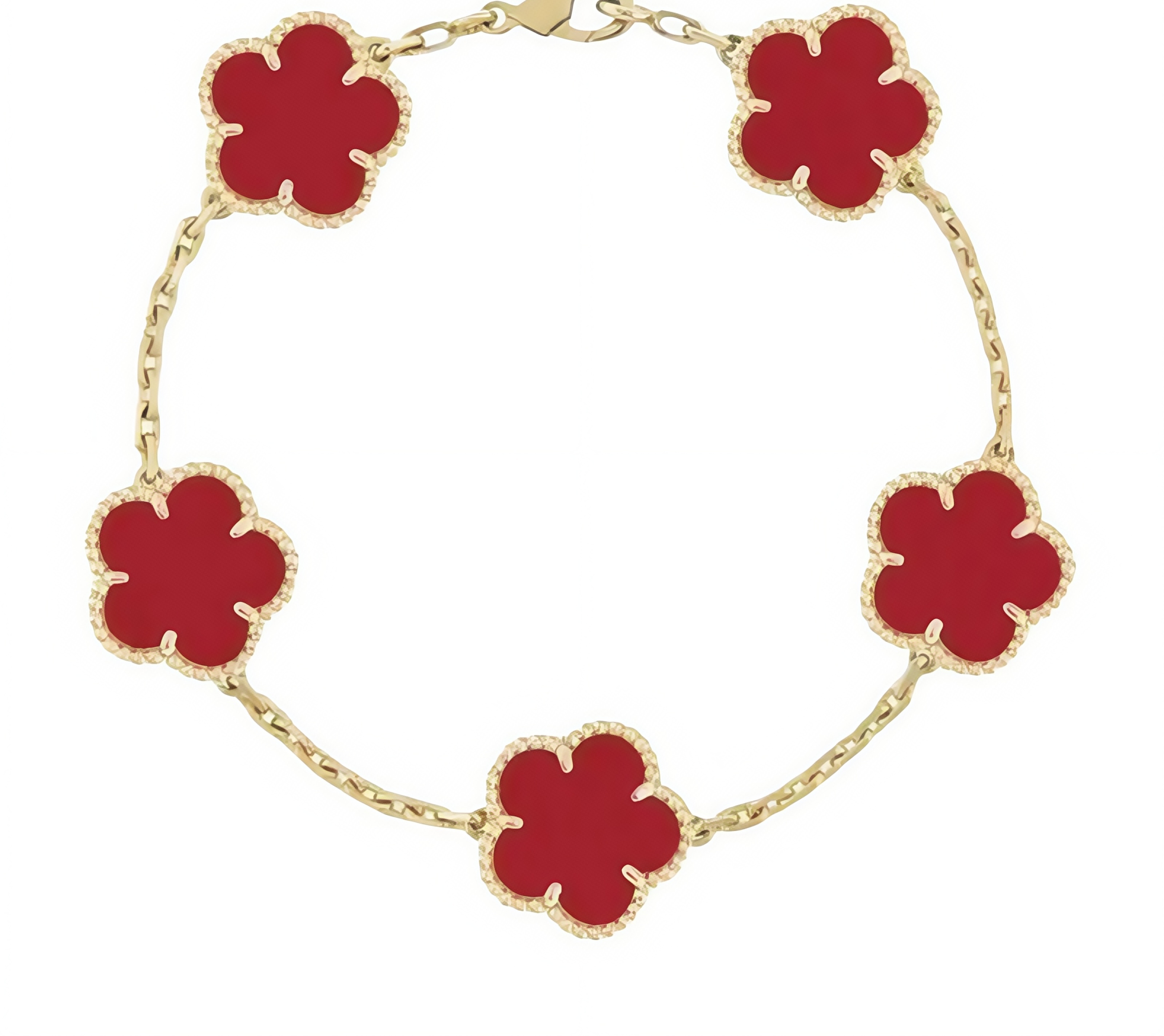 Designer 18K Gold Classic Clover Bracelet for Women 15MM Width 19CM Length Luxury Holiday Gift Jewelry High Quality Textured Brand Accessory