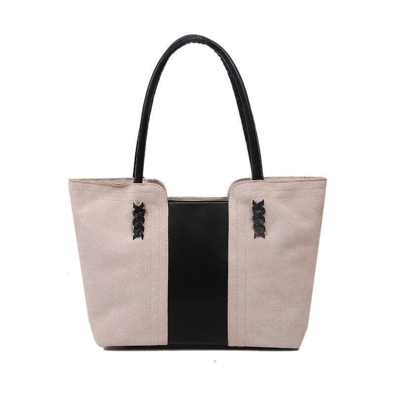 Matte Texture Large for Women 2024 Autumn Winter New Fashion Single Shoulder Commuter Color-Block French Underarm Bag
