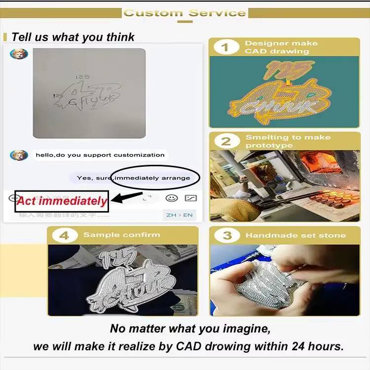 Fine Jewelry Custom Big Guy 28mm 925 Sterling Silver Bagutte VVS Moissanite Diamond Cuban Link Chain Necklace With Letter