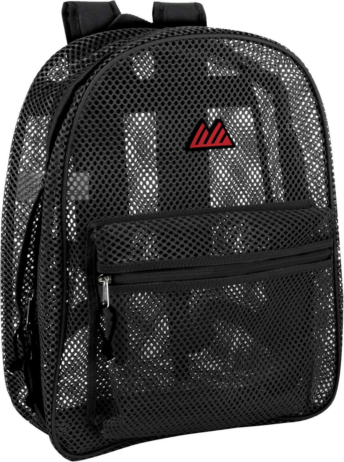 Ridge Mesh Backpacks for Kids Adults School Beach and Travel Colorful Transparent Mesh Backpacks with Padded StrapsZ250906