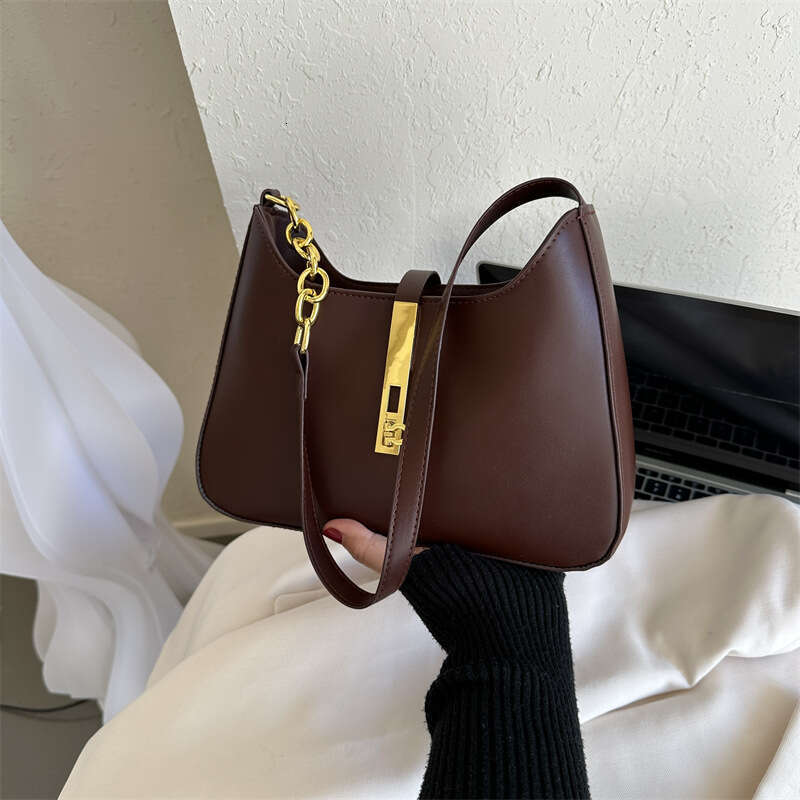 INS Solid Color High-Quality Texture for Women, Simple Versatile Commuter Shoulder Crossbody Bag, Large Capacity Fashion Underarm Bag