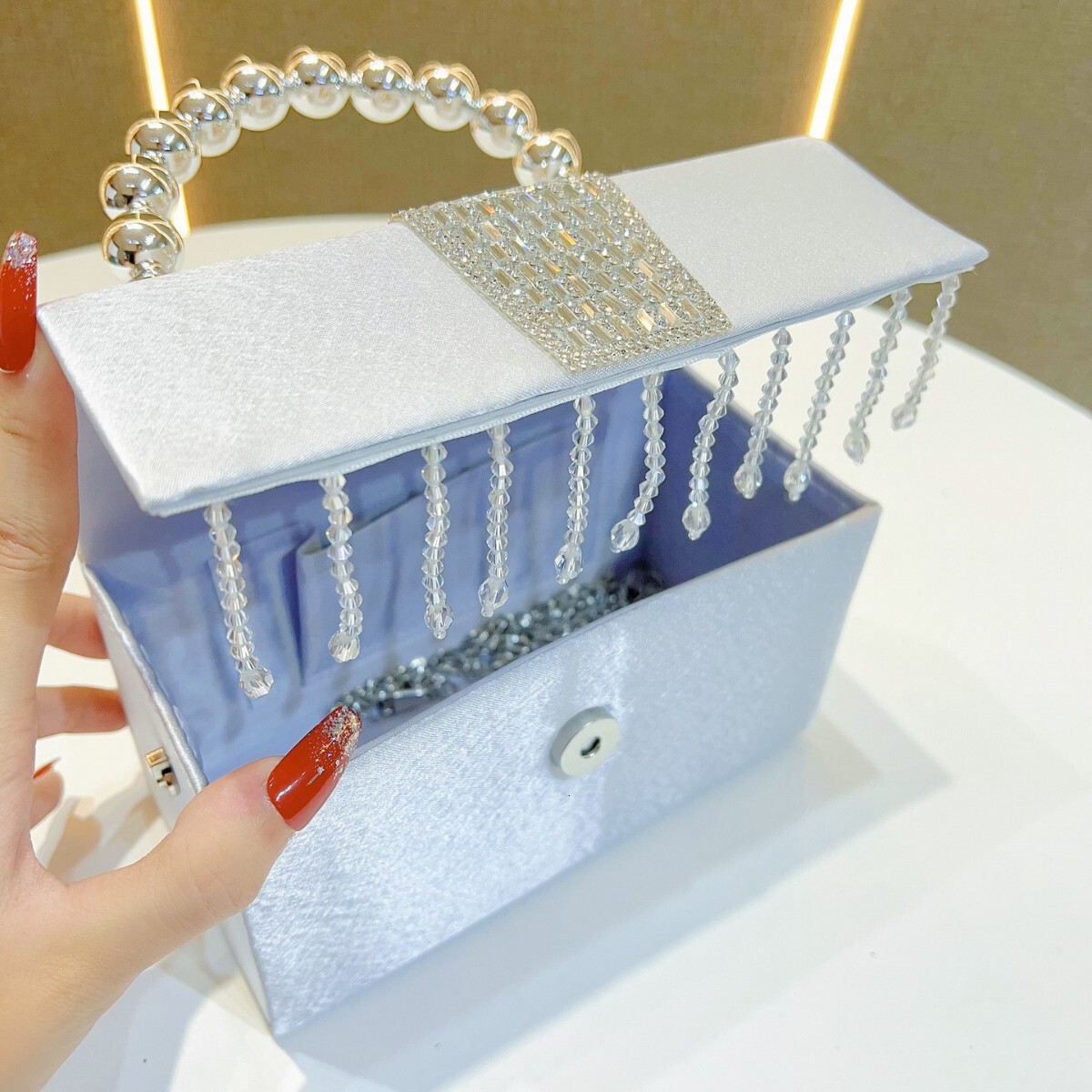 2025 new collection Inlaid Rhinestone Sequin Small Square Bag Banquet Women's Crossbody Bag Banquet Bag Autumn Women's Shoulder Bag Handbag 