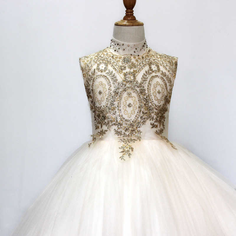 Wedding Flower Girl Dresses Little Girls Birthday Party Gown Toddlers Beaded Lace Princess Pageant Dress Custom Made Z250716