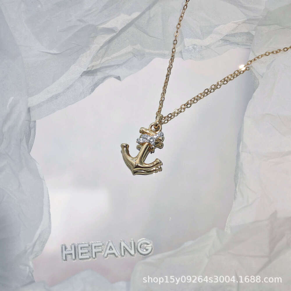 DHpet Mini Anchor Chain Elegant Light Niche Design Women's Clavicle Necklace