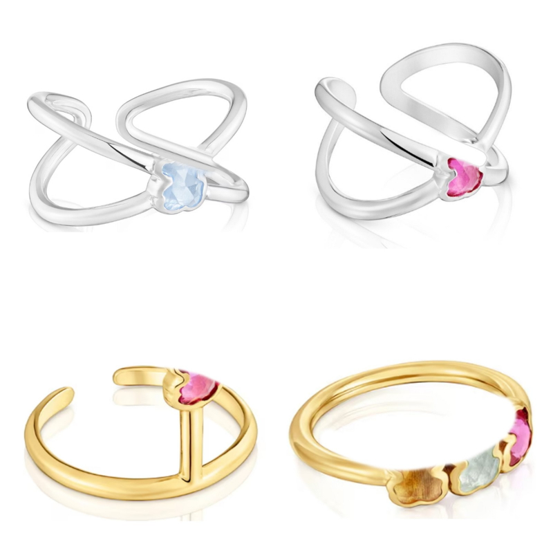 2025 Trendsetter: Tous Style 925 Sterling Silver Ring - Durable Construction