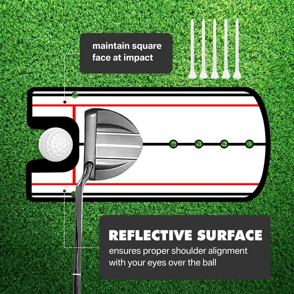 Golf Putting Practice Mirror Alignment Training Aid Putter Eye Line 250906