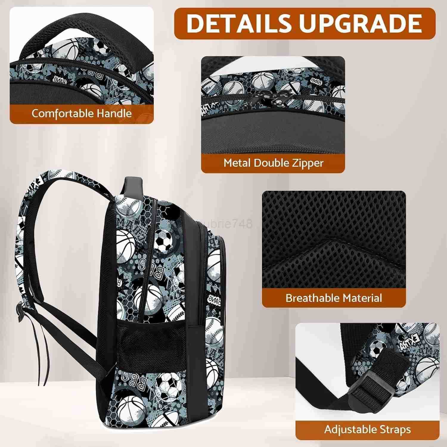 Backpack for Boys Soccer Boys Backpack for Kids Children Teens Elementary Middle School 17 Sport Bookbag Travel Back Pack for Age 618Z250906