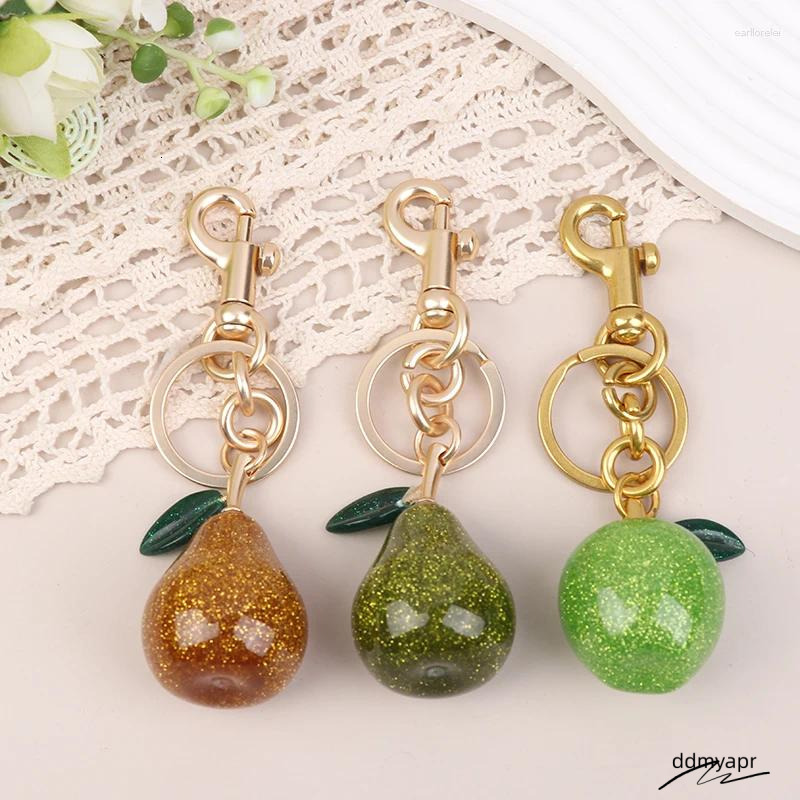 Keychains Cute Bag Charm Pear Apple Pensant Keychain For Handbag Purses Accessories Decor ddmyearth Gifts ddmyearth ddmyearth ddmyearth ddmyearth
