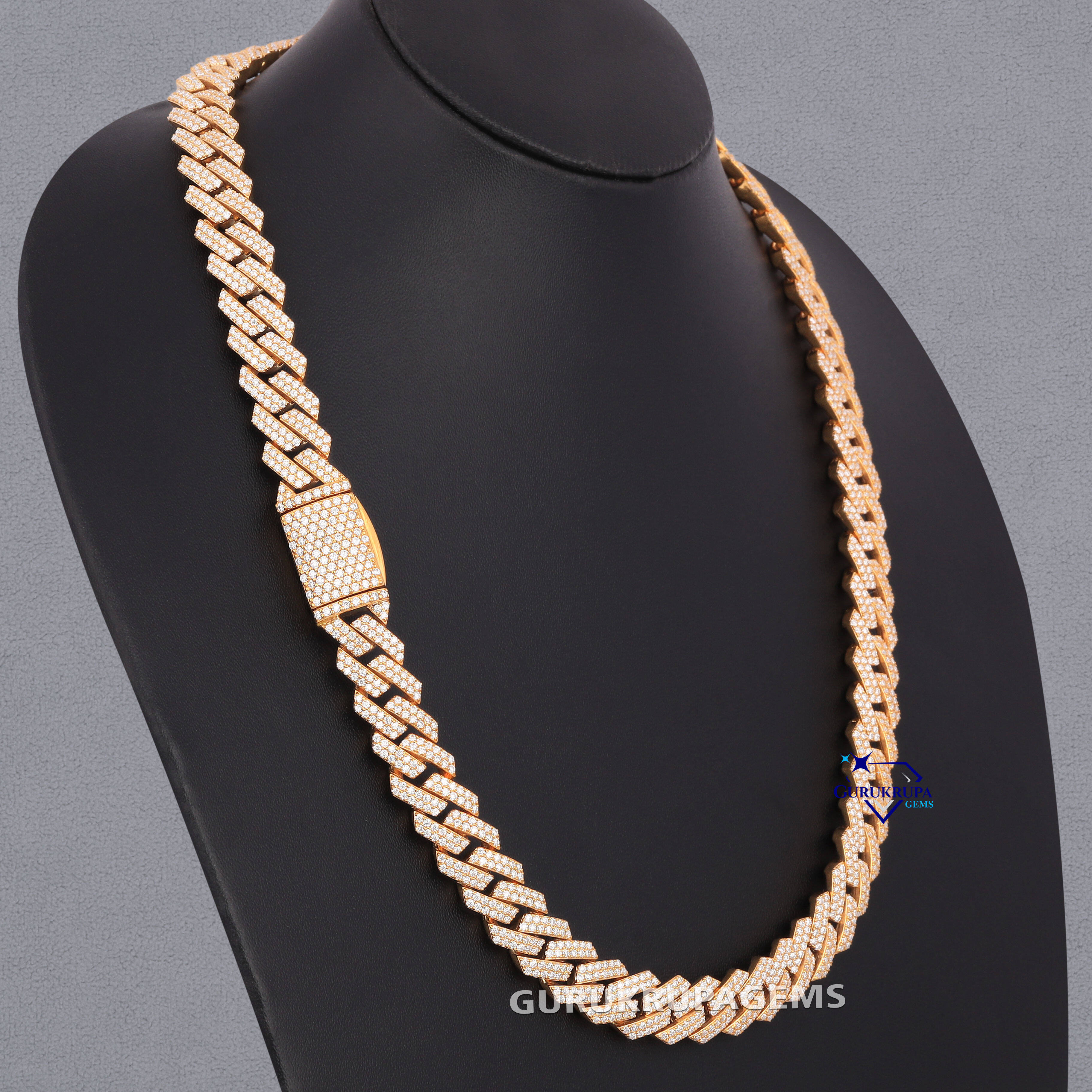 Top Quality Iced Out Chain 20MM VVS Moissanite Diamond Cuban Link Chain Miami Hip Hop Big Lock Chain With 925 Sterling Silver