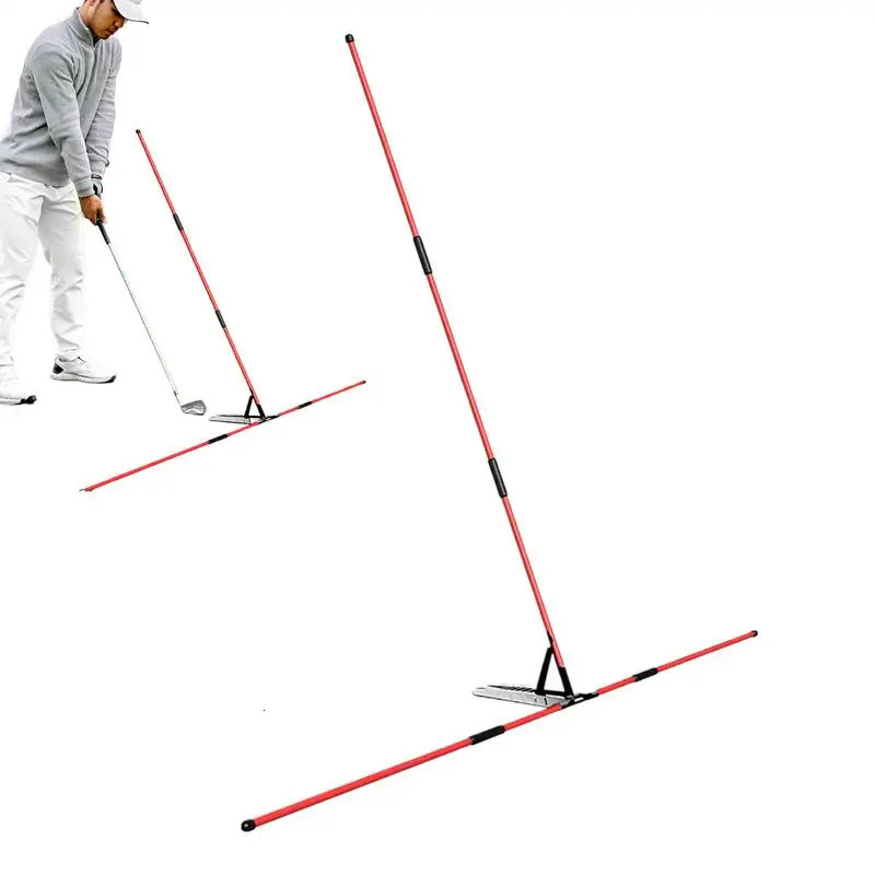Golf Swing Alignment Rod Stick Holder Practice Plate Trainer Angle Adjustment Posture Correction Aid 250906