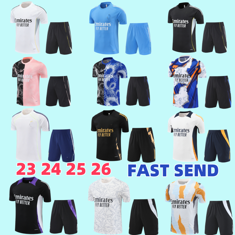 23 24 25 26 Bellingham Reals Madrids Tracksuit Short Sleeve Training Kit Men Kids Short 2025 2026 FOOTBALL SHIRTS Real Madridtracksuits Sportswear Train