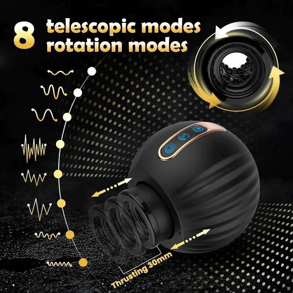 Automatic Male Masturbator Telescopic Rotation Vagina Masturbation Adults Sex Toys for Men Piston Openended Mastubators Cup W250906 - view 3