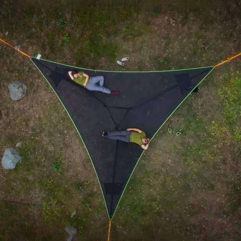 Portable Hammock Anti-Rollover Camping Triangle Bed Wear Resist Convenient Hanging Tree Tent For Hiking Travel 4M/2.8M
