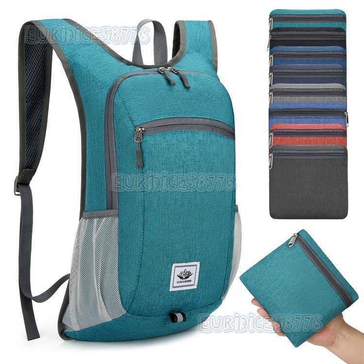 New Folding Bag Outdoor Sports Bag Lightweight Hiking Backpack Travel Bag Womens Leisure Book Bag Mens Backpack H250906