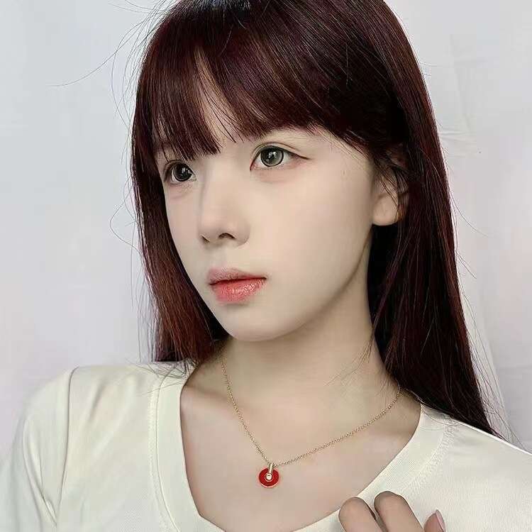 DHpet Versatile enamel luxury high-end style stud earrings and exclusive high-end style collar chain