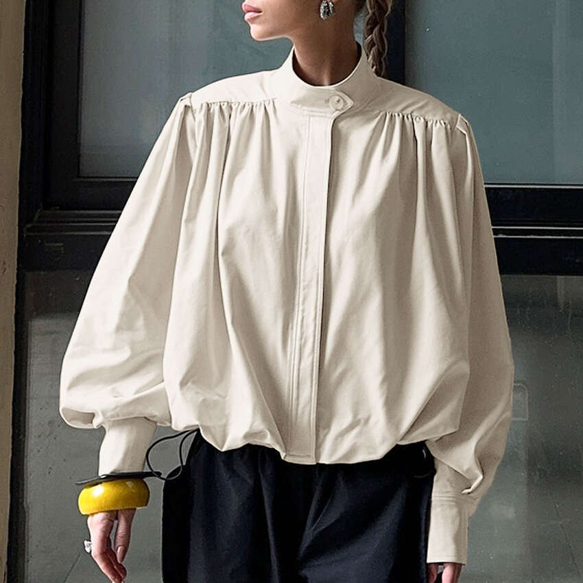 Autumn Winter New High-End Stand Collar Puff Sleeve Jacket For Women, Stylish And Casual Design, Commuting B3