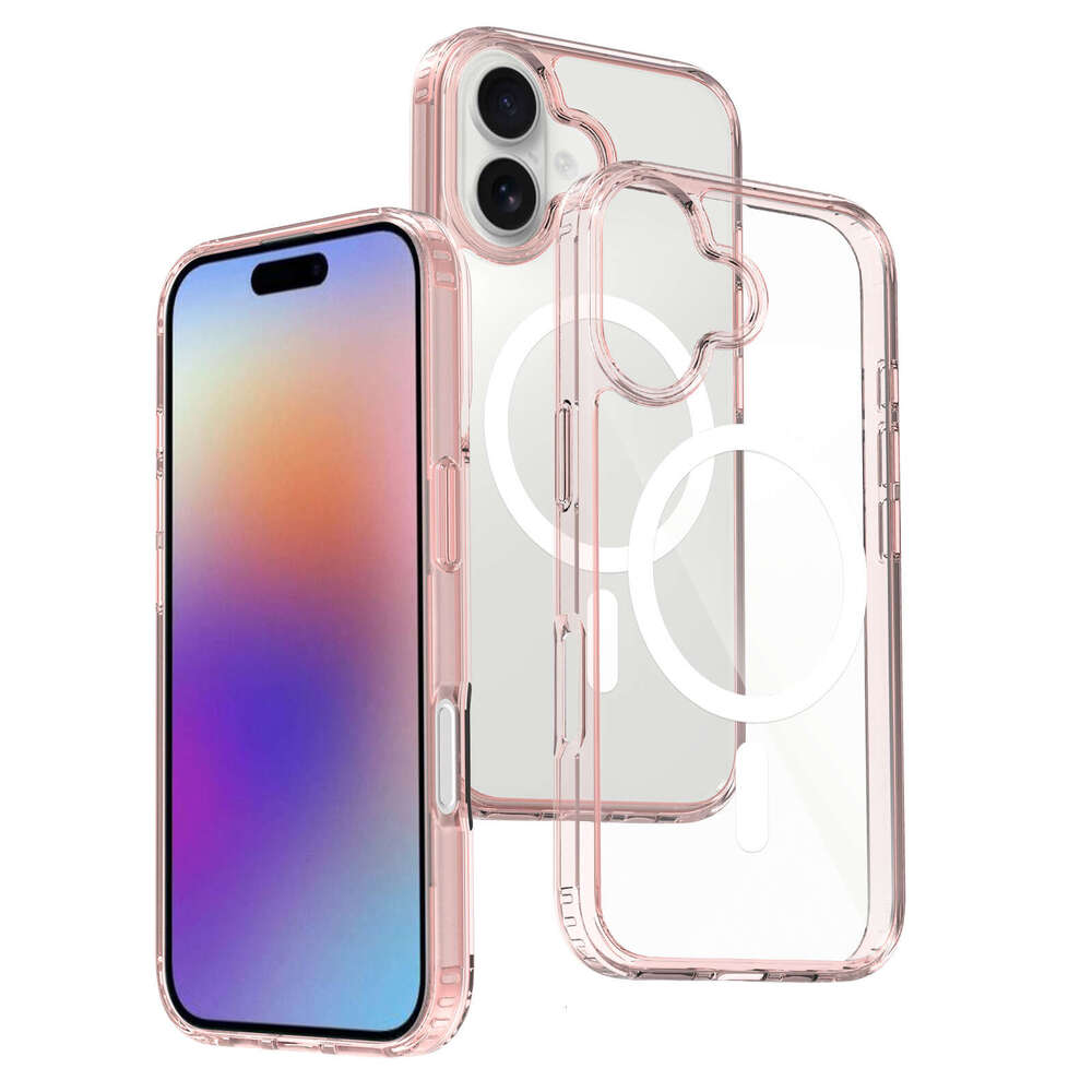DHelectronics Suitable for Apple Anti-Scratch 2.0mm Magnetic Transparent Phone Case 17 Pro Two-in-One Airbag Protective Cover