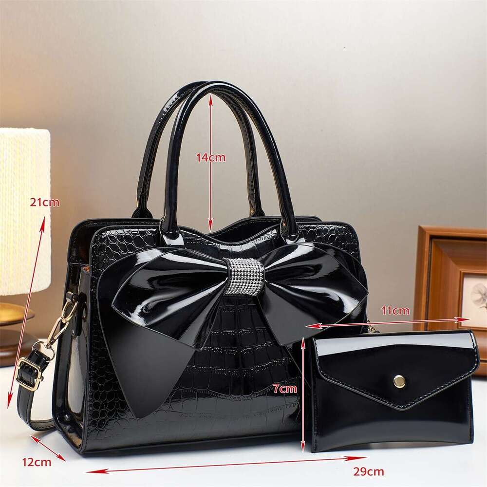 Two-Piece Bowknot Mother-Daughter 2025 New Style Elegant Textured Handbag Casual Women's Bag