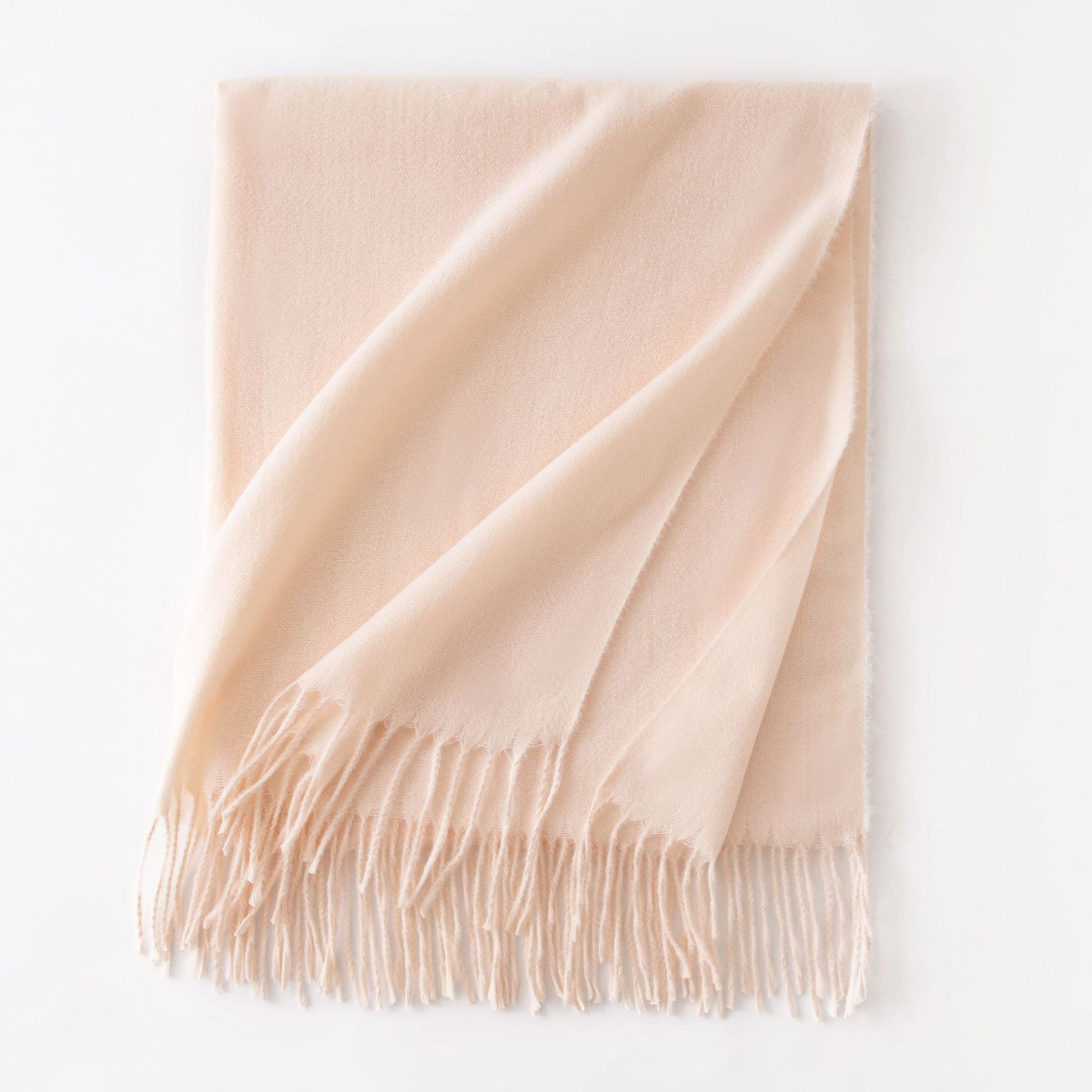 K1823 Soft Touch Scarf Women - Solid Color Long Plaid Scarf, Spring Autumn Lightweight Cashmere Feel Wrap