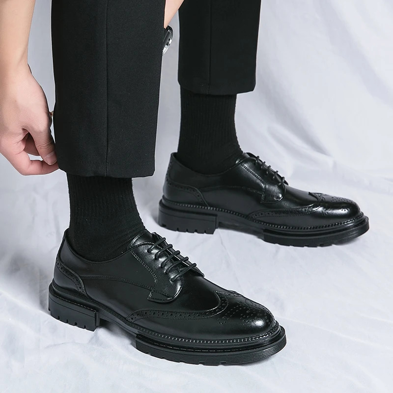 Men Dress Shoes Casual Suit Shoes Business Sneakers Work Wedding Shoes Breathable Formal Shoes Fashion Outdoor Leather Shoes 250906