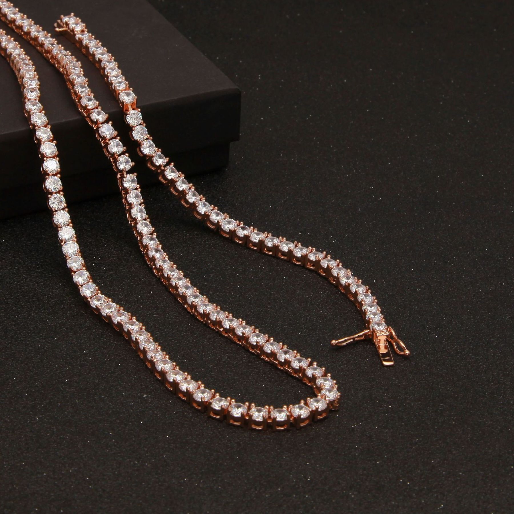 Trueya Wholesale Bulk Hip Hop Men Women 3mm Bling Luxury 925 Sterling Silver Vvs1 Diamond Mossanite Moissanite Tennis Bracelet