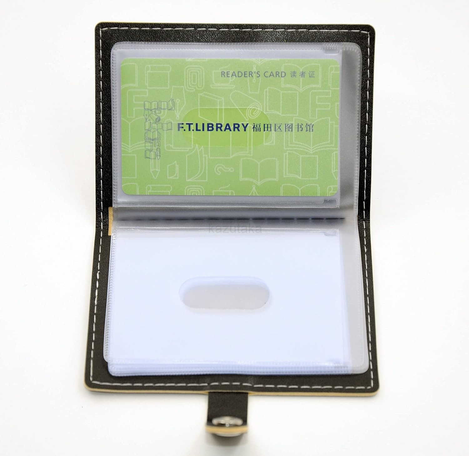 CARD holder wallet for womenman soft leather business card holder card case organizer bag with 20 card sleeves insideGray Z250906