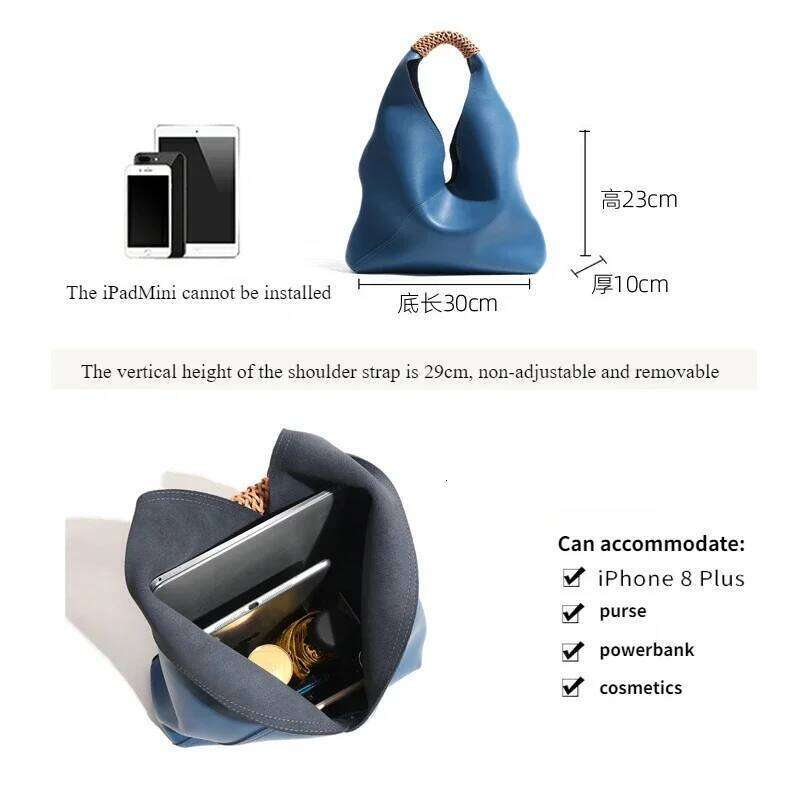 2024 Genuine Leather Commuting Underarm Female Large Capacity Portable Shoulder Tote Bag Women Designer Handbags