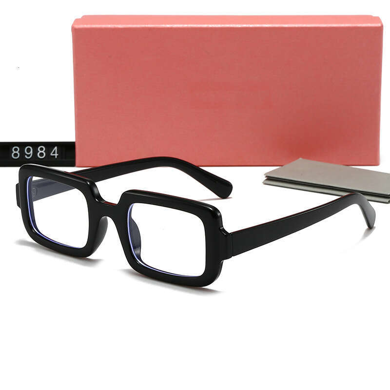 New Small Frame Non-Prescription Glasses for Men and Women Trendy Rectangular Street Style Women's Sunglasses 8984 110