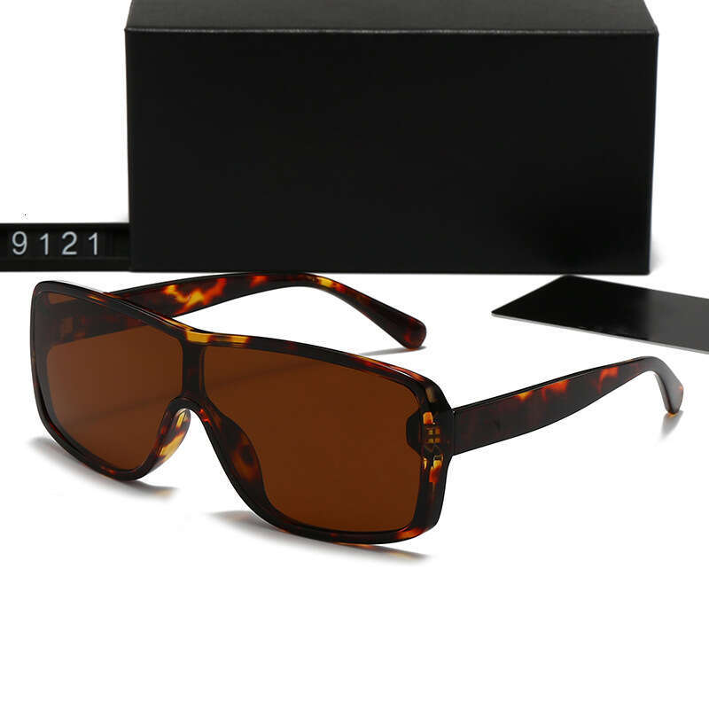 New Large Frame One-piece Trendy Internet Celebrity Street Photography Sunshade Sunglasses Fashionable Personality Women's Glasses 9121 945