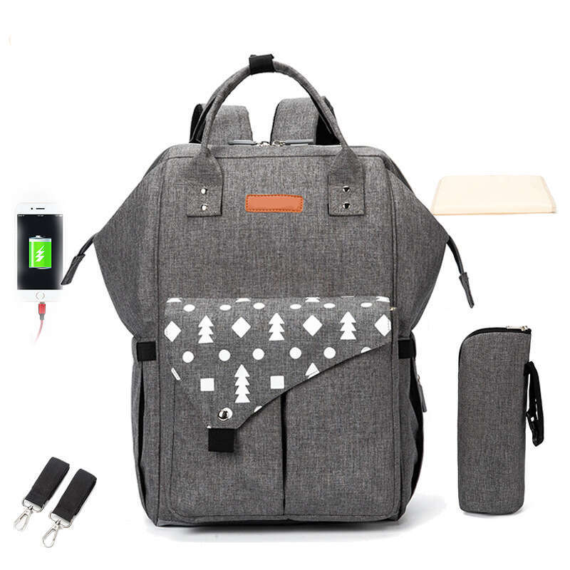 Fashion Trend Printed Large Capacity Maternity Storage Outdoor Handbag Travel Bag Diaper Mommy Backpack