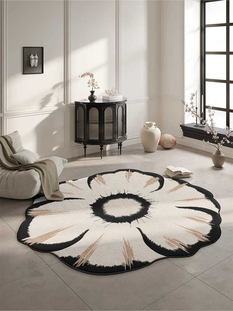 Luxurious VIKAMA Imitation Cashmere Carpet with Flower Pattern for Home Decoration Guest Room Bathroom Bedroom Floor Mats Y251105