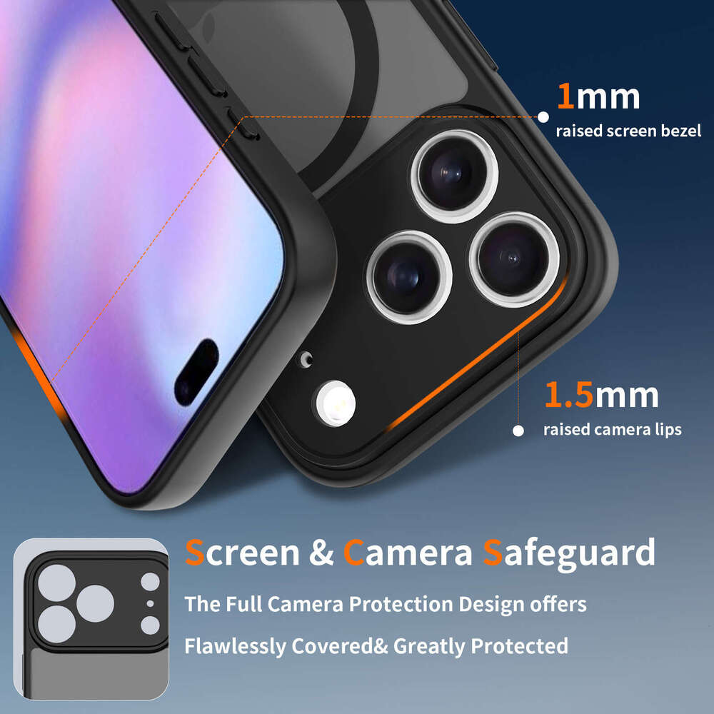 DHgargets Suitable for Apple 17pro Matte Magnetic Suction Fine Hole Anti-fall Iphone16/15 Phone Case