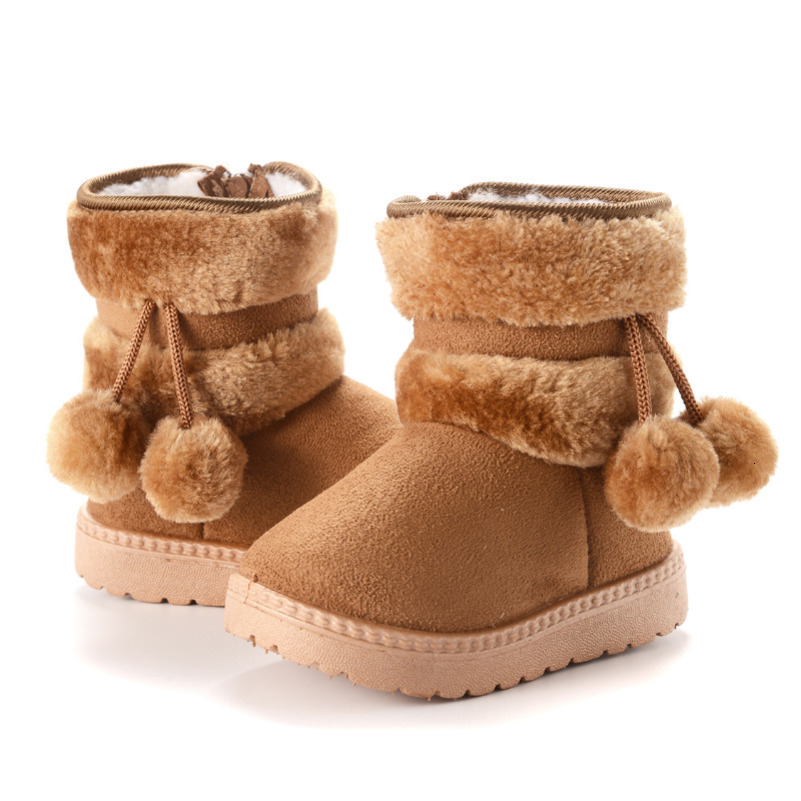 Girls Snow Boots Winter Comfortable Thick Warm Kids Lobbing Ball Children Autumn Cute Boys Princess Shoes 250905
