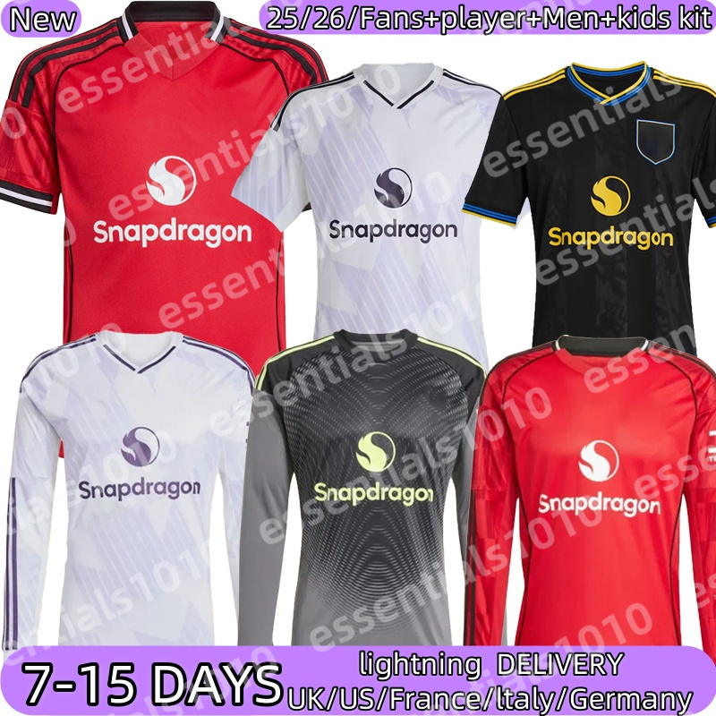 25/26 New manchestes unted UGARTE #25 MAINOO #37 Soccer Jerseys Sesko #30 YORO #15 B.FERNANDES #8 MBEUMO #19 onana #24 Jerseys Fans Player version 2025 football shirt kids kit