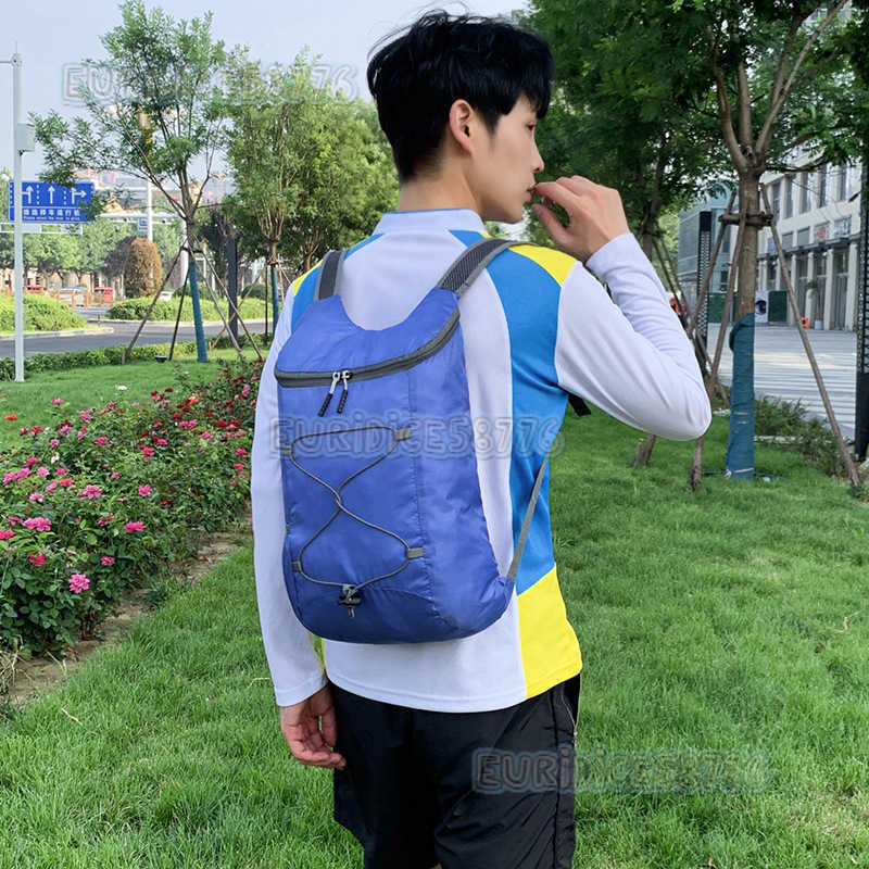 Skin Bag Travel Backpack Mens and Womens Ultra Light Sports Bag Portable Outside the Household Foldable Backpack Printed H250906