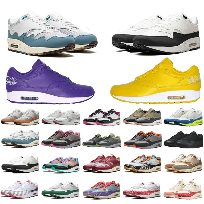 1 87 Patta Men Running Shoes Women Shoes Patta Black White Sport Red Noise Aqua Waves Maroon Anniversary Green Men Trainers Sport Sneakers Outdoor 36-46