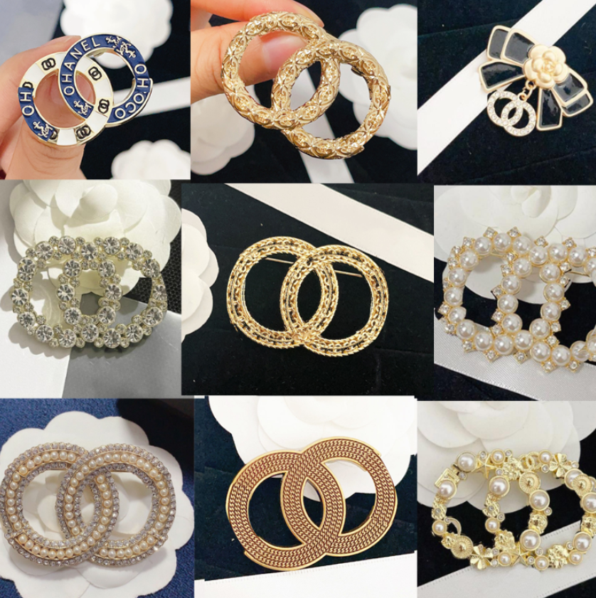 Designer Broche Lettre 20 styles Épingles Élégantes Femme Fille Mariage Fête Cadeau Accessoire Bijoux Haute Qualité
